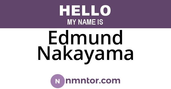 Edmund Nakayama