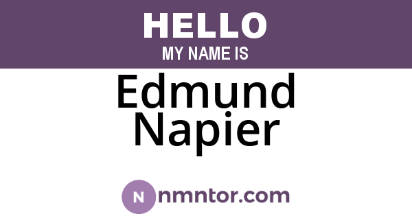 Edmund Napier