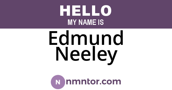 Edmund Neeley