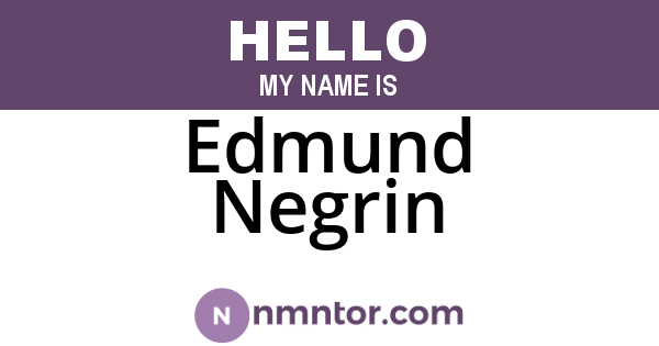 Edmund Negrin