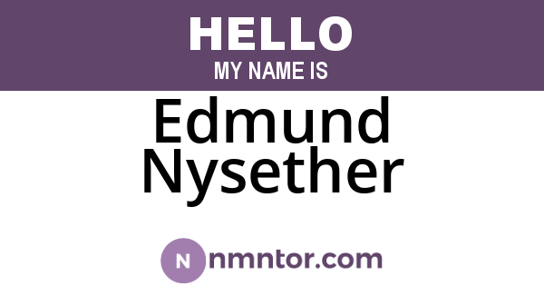 Edmund Nysether