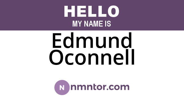 Edmund Oconnell