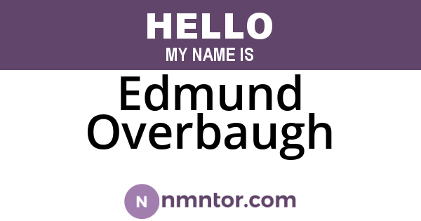 Edmund Overbaugh