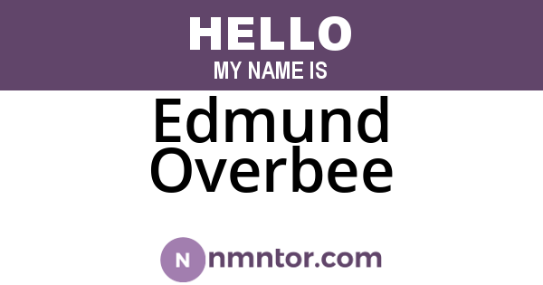 Edmund Overbee