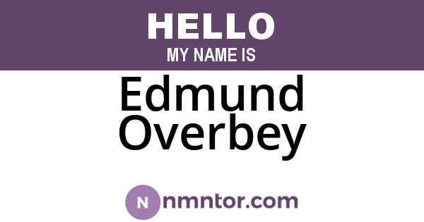 Edmund Overbey