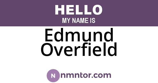 Edmund Overfield