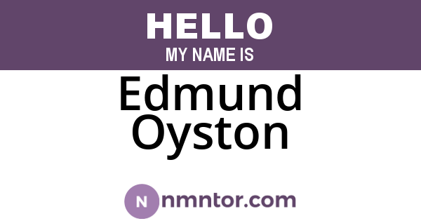 Edmund Oyston