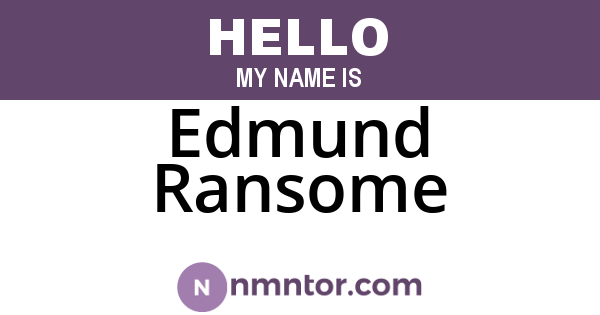 Edmund Ransome
