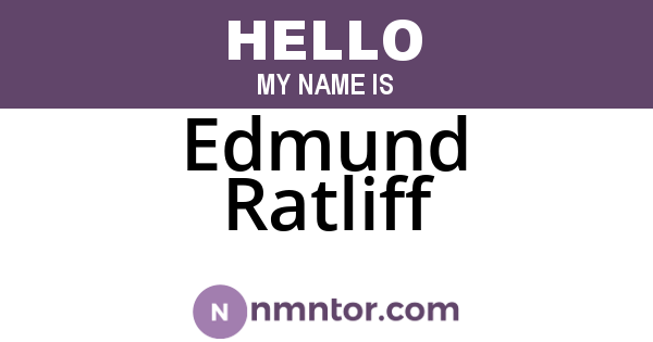 Edmund Ratliff