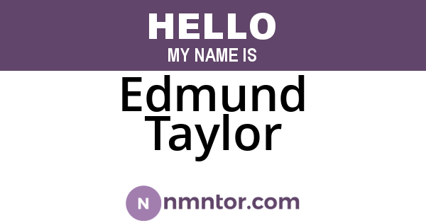 Edmund Taylor