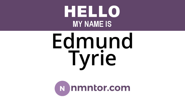 Edmund Tyrie