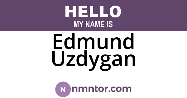 Edmund Uzdygan