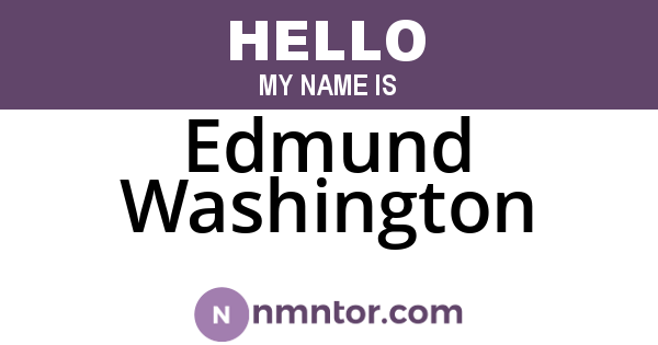 Edmund Washington