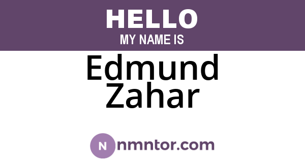 Edmund Zahar