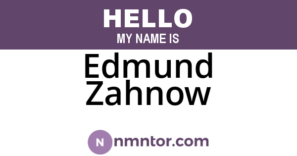 Edmund Zahnow