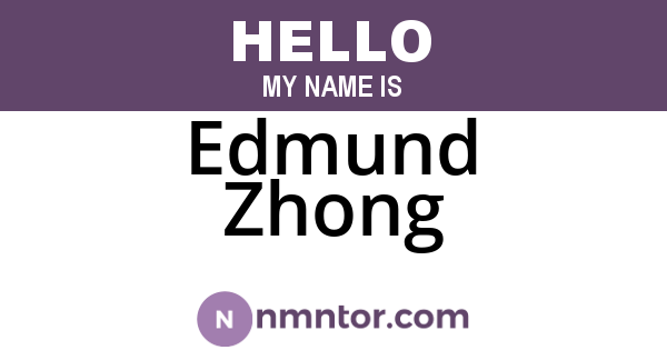 Edmund Zhong