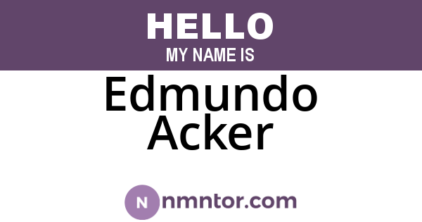 Edmundo Acker