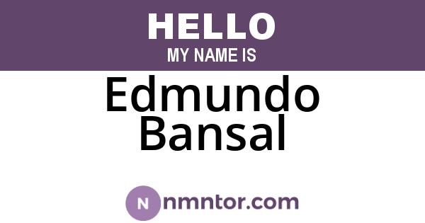 Edmundo Bansal
