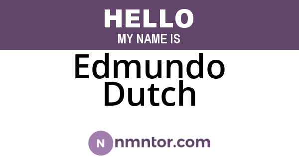 Edmundo Dutch