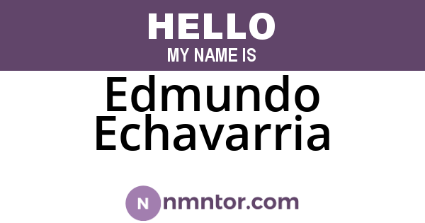 Edmundo Echavarria