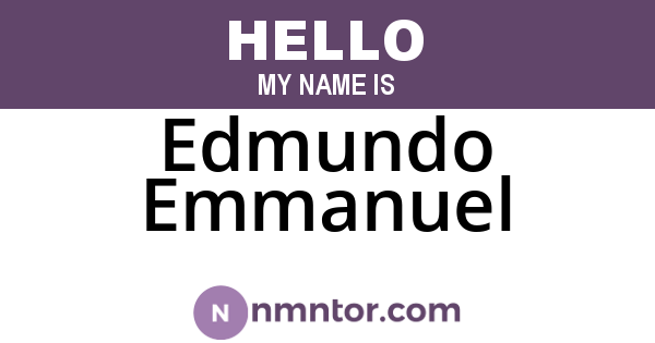 Edmundo Emmanuel