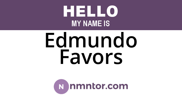 Edmundo Favors