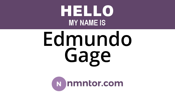 Edmundo Gage