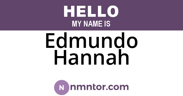 Edmundo Hannah