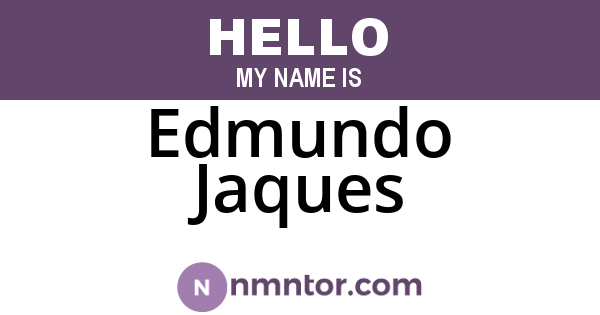 Edmundo Jaques