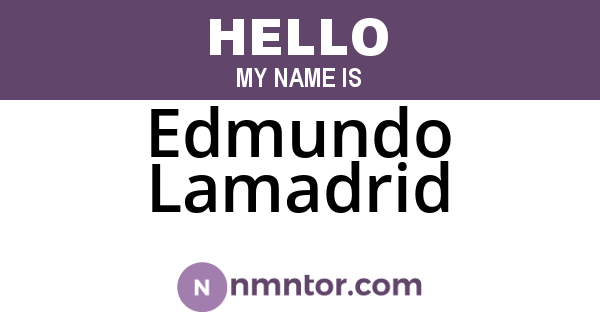 Edmundo Lamadrid