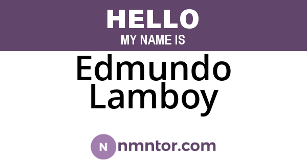 Edmundo Lamboy