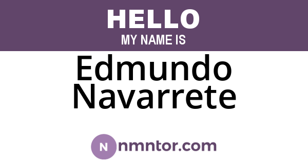 Edmundo Navarrete