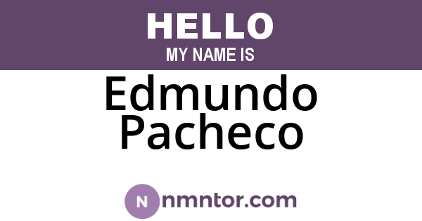 Edmundo Pacheco
