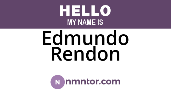 Edmundo Rendon