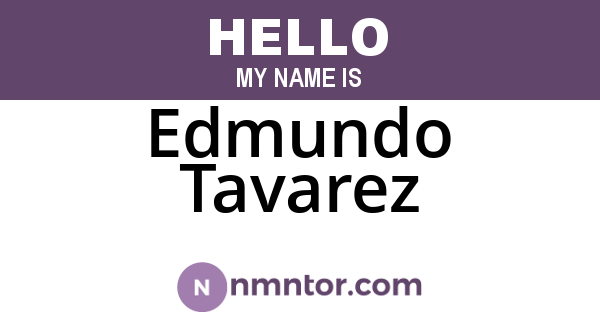 Edmundo Tavarez