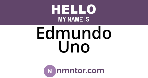 Edmundo Uno