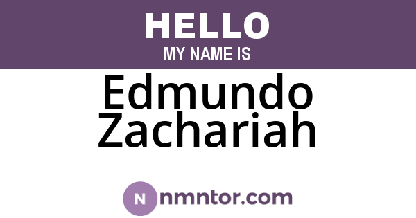 Edmundo Zachariah