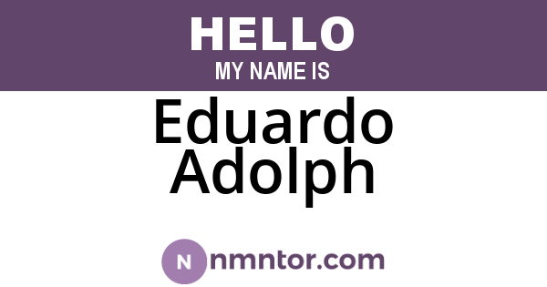 Eduardo Adolph