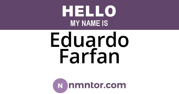 Eduardo Farfan