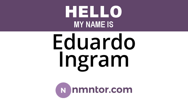 Eduardo Ingram