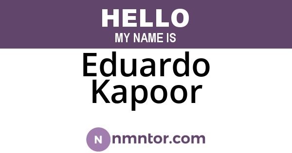 Eduardo Kapoor
