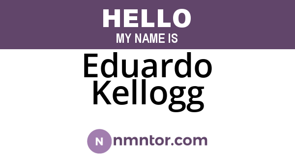Eduardo Kellogg