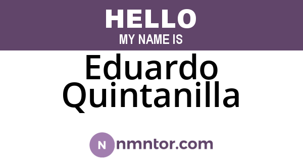 Eduardo Quintanilla