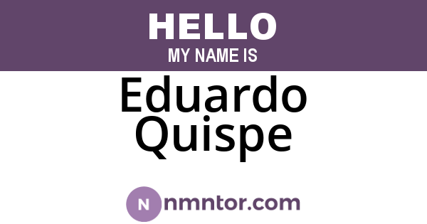 Eduardo Quispe