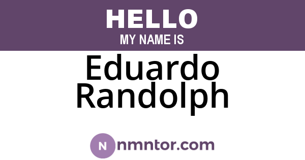 Eduardo Randolph