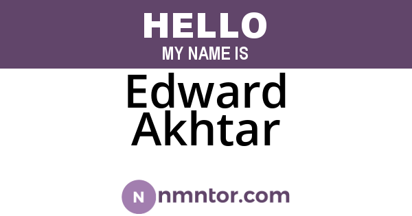 Edward Akhtar