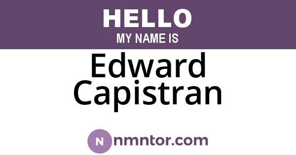 Edward Capistran