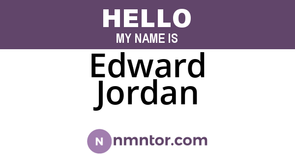 Edward Jordan