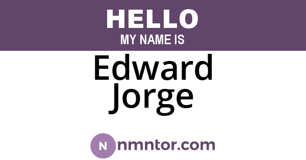 Edward Jorge