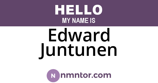 Edward Juntunen